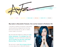 Tablet Screenshot of alexandrafranzen.com